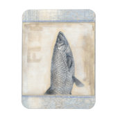 Magnet Flexible Poisson gris sur Arrière - plan beige (Vertical)