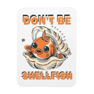 Magnet Flexible Poisson hilarant dans un Art de Coquillage
