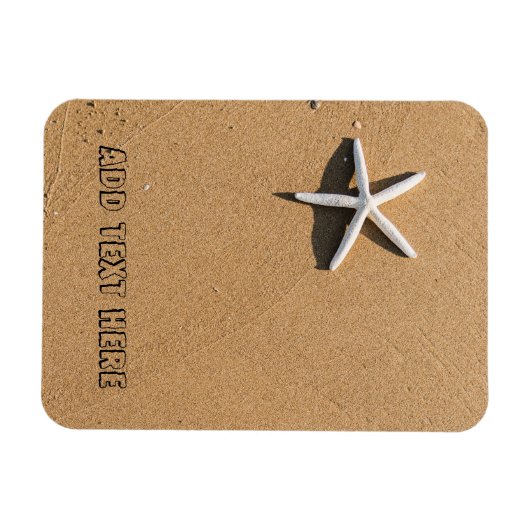 Magnet Flexible Poisson Starfish sur Sandy Beach (Horizontal)