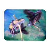 Magnet Flexible Poissons - Deux sirènes nageant en boucle (Horizontal)