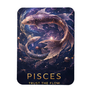 Magnet Flexible Poissons Symbole du zodiaque Poisson Céleste Astro