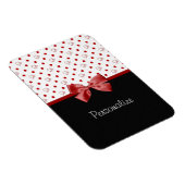 Magnet Flexible Poitrine rouge et noir poitrine avec nom (Côté Droit)