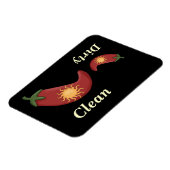 Magnet Flexible Poivrons rouges gros et petits et soleil - Lave-va (Côté Gauche)