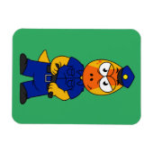 Magnet Flexible Police de Pachycéphalosaure. (Horizontal)