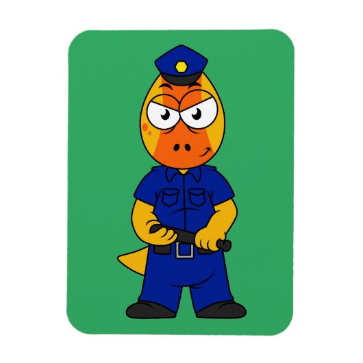 Magnet Flexible Police de Pachycéphalosaure. (Vertical)