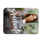 Magnet Flexible Police d'écriture mignonne Classe de 2025 Photo de (Horizontal)