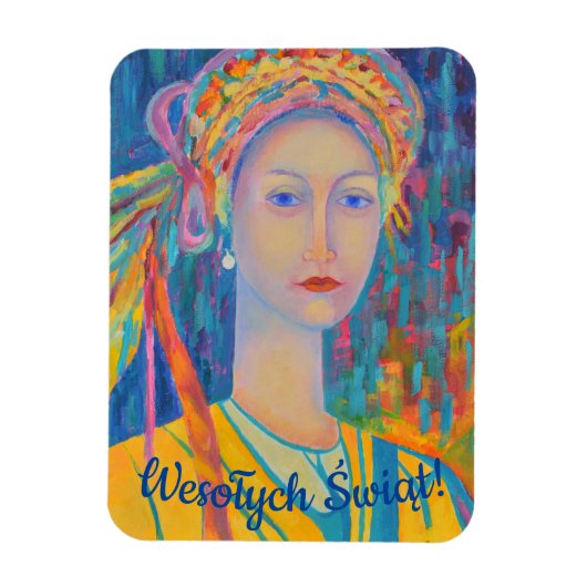 Magnet Flexible Pologne Joyeux Noël Wesołych Świąt cadeau (Vertical)