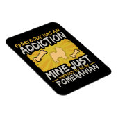 Magnet Flexible Pomeranian Funny Dog Addiction (Côté Droit)