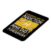 Magnet Flexible Pomeranian Funny Dog Addiction (Côté Gauche)