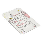 Magnet Flexible Pomme sauvage | Croquis de mode rose moderne (Côté Droit)