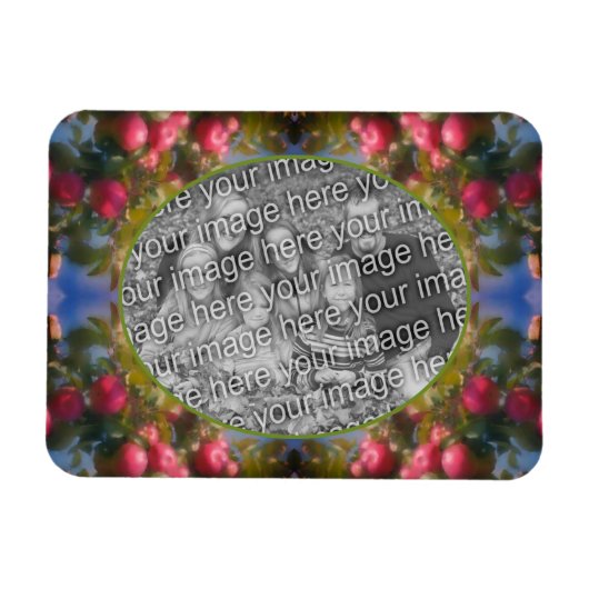 Magnet Flexible Pommes Rouges Sur Arbre Ajouter Votre Photo (Horizontal)