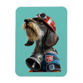 Magnet Flexible Pompier chef fils Dachshund (Vertical)
