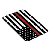 Magnet Flexible Pompier Mince Red Line America Drapeau Secourt inc (Côté Droit)