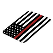 Magnet Flexible Pompier Mince Red Line America Drapeau Secourt inc (Côté Gauche)