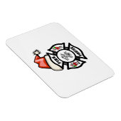 Magnet Flexible Pompier Père Noël (Côté Droit)