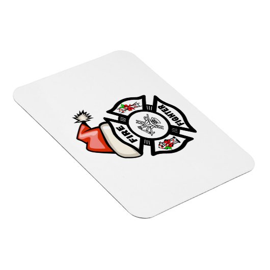 Magnet Flexible Pompier Père Noël (Côté Droit)