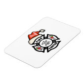 Magnet Flexible Pompier Père Noël (Côté Gauche)