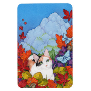 Magnet Flexible Pont arc-en-ciel du Chat d'automne sans limite