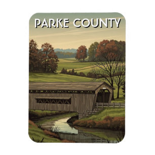 Magnet Flexible Pont couvert du comté de Parke dans l'Indiana
