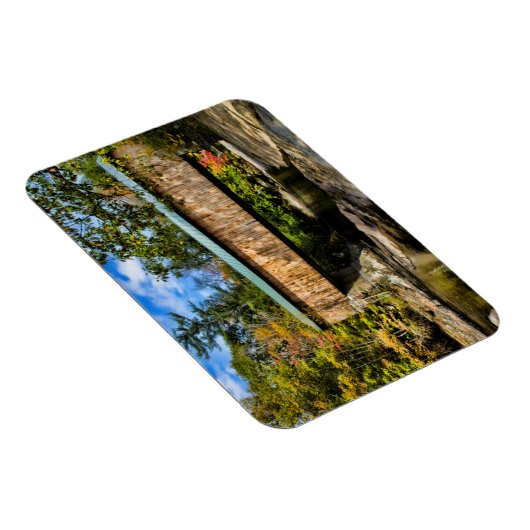 Magnet Flexible Pont couvert Montgomery avec feuillage d'automne (Côté Droit)