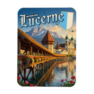 Magnet Flexible Pont de la Chapelle de Lucerne – Monument de Suiss