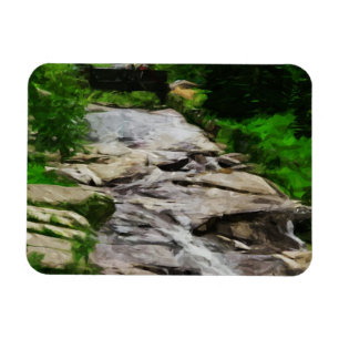 Magnet Flexible Pont de pied sur le ruisseau Rocky et les chutes A