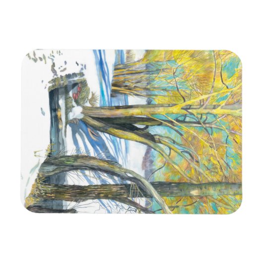 Magnet Flexible pont en hiver (Horizontal)