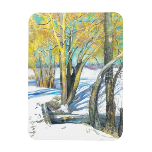 Magnet Flexible pont en hiver (Vertical)