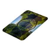 Magnet Flexible Pont rond gris sur une rivière dans la forêt (Côté Gauche)