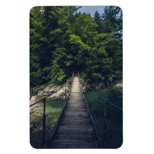 Magnet Flexible Pont suspendu simple rivière Idrijca, Slovénie