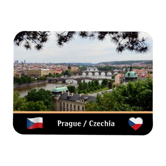 Magnet Flexible Ponts Prague et Vltava /Czechia (Horizontal)