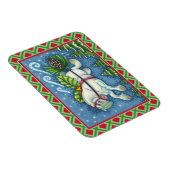 MAGNET FLEXIBLE PONY PULLING PINECONE SLEIGH DE NOËL VOLANT (Côté Droit)