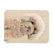 Magnet Flexible Poodle Miniature Toy Apricot Crème Chien Brown Art (Horizontal)