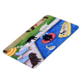 Magnet Flexible Pool Party Labradors Peinture amusante (Côté Gauche)
