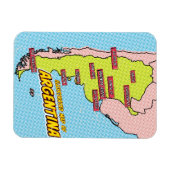 Magnet Flexible Pop Art Illustré Argentine (Horizontal)