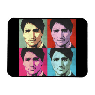 Magnet Flexible Pop Art Justin Trudeau - Pleine Taille -.png