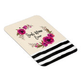 Magnet Flexible Poppies florales rose Fuchsia Wreath Meilleure mam (Côté Droit)
