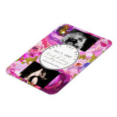 Magnet Flexible Pops de rose et violet floral vibrant Enregistrer  (Côté Gauche)