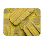 Magnet Flexible popsicle à cône de crème glacée jaune (Horizontal)