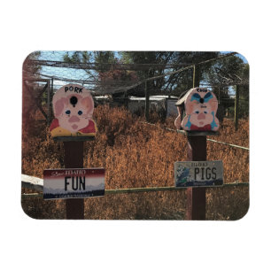 Magnet Flexible Porc Chop, Fun Pigs, Idaho Drôle Signes