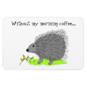 Magnet Flexible Porcupine en caricature avec mignonne dit (Horizontal)