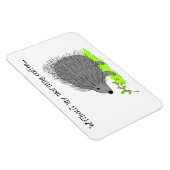 Magnet Flexible Porcupine en caricature avec mignonne dit (Côté Droit)