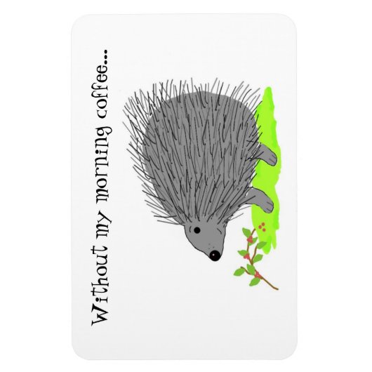 Magnet Flexible Porcupine en caricature avec mignonne dit (Vertical)