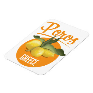 Magnet Flexible Poros Grèce affiche de voyage Art Print