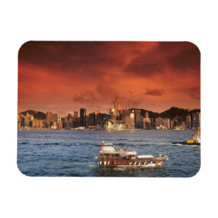 Magnet Flexible Port de Hong Kong au coucher du soleil