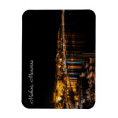 Magnet Flexible Port de Mahon la nuit - Minorque, Espagne (Vertical)