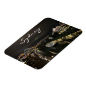 Magnet Flexible Port de Sydney par nuit, Australie, photo (Côté Gauche)