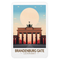 Porte de Branbourg Allemagne Travel Art Vintage