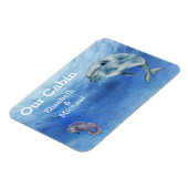 Magnet Flexible Porte de croisière personnalisée Aquarelle Dolphin (Côté Gauche)
