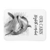 Magnet Flexible Porte de croisière personnalisée Dolphin de mer (Horizontal)